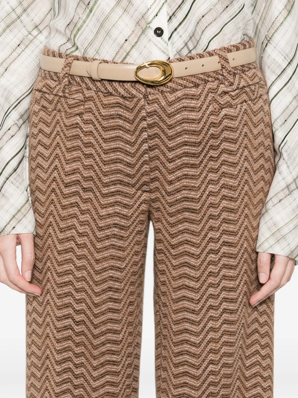 Missoni zigzag trousers Bruin