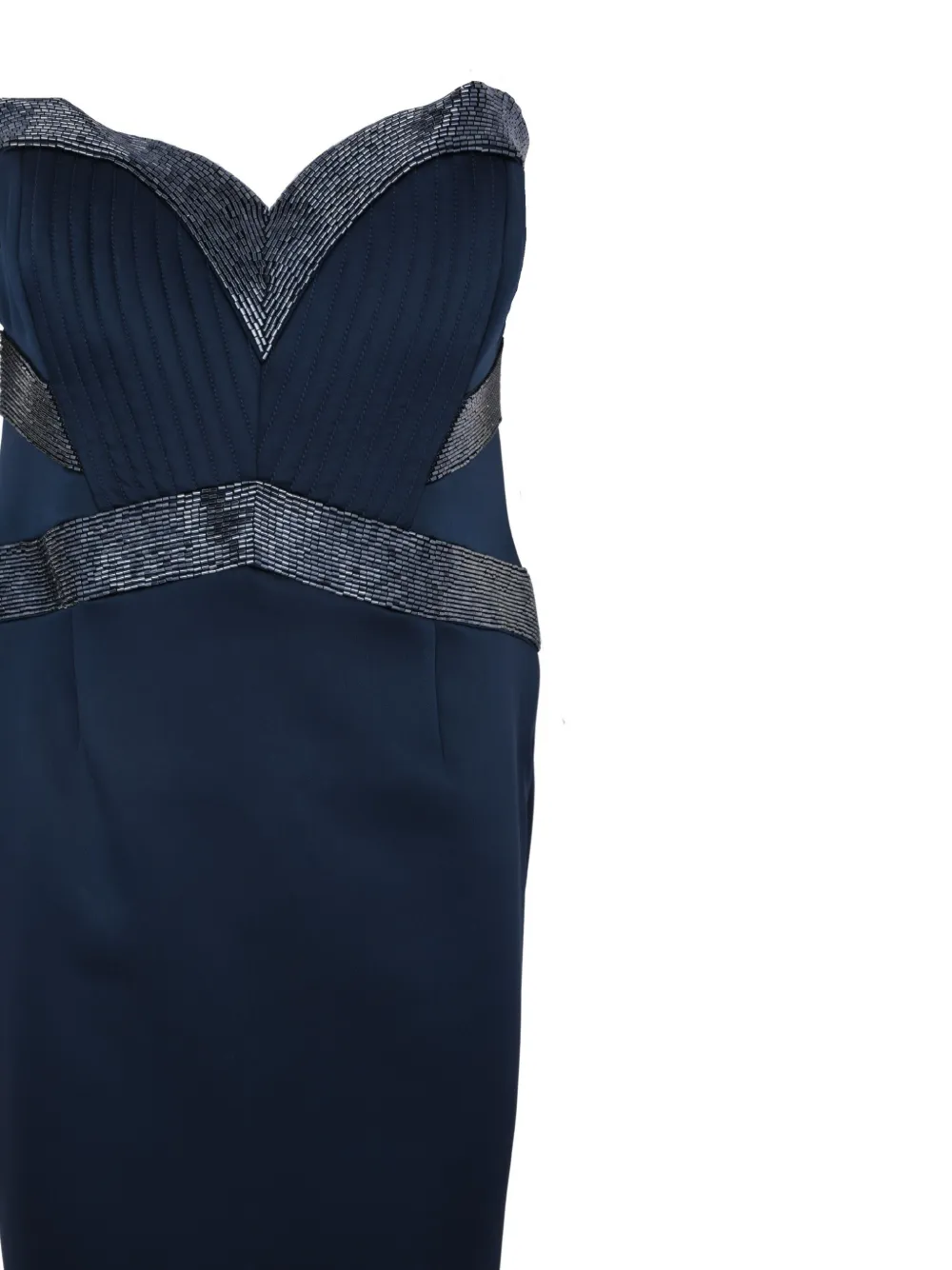 Rebecca Vallance Strapless geplooide maxi-jurk Blauw