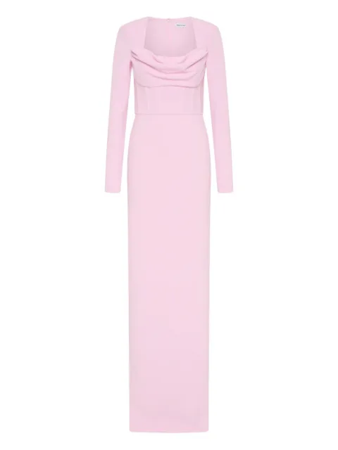 Rebecca Vallance robe longue Nemy à col bénitier