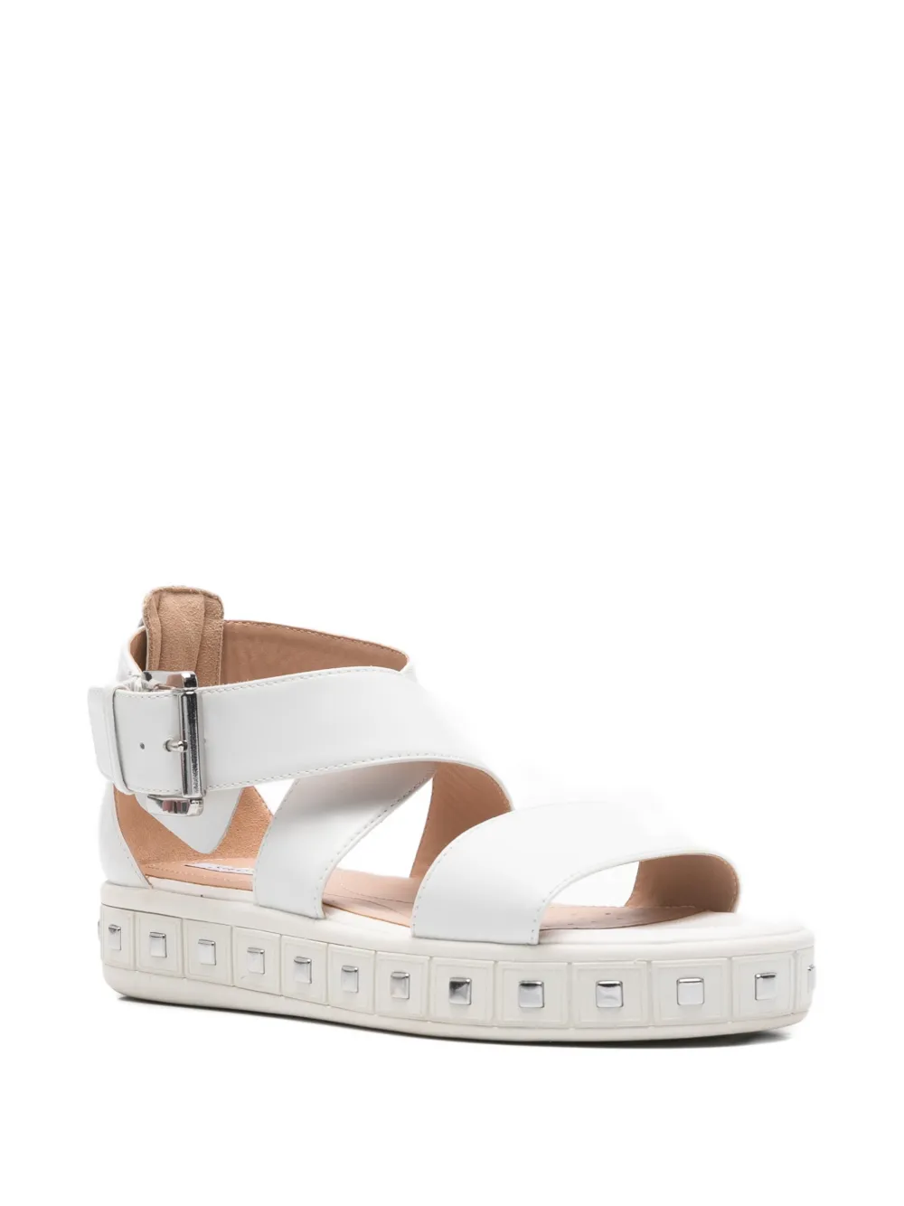Geox 40mm Leelu Buckled Sandals In White
