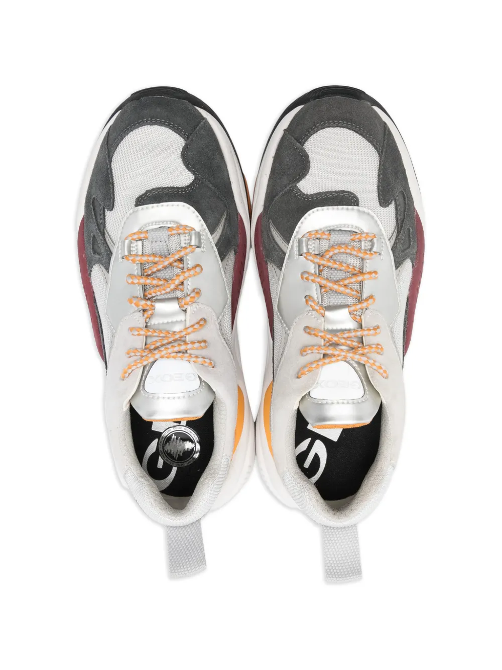 Geox Kids Sneakers met vlakken Grijs