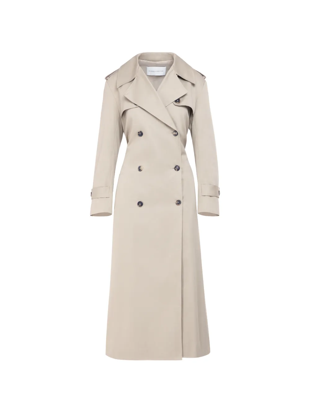 Florence & Fortitude double-breasted bow coat - Toni neutri
