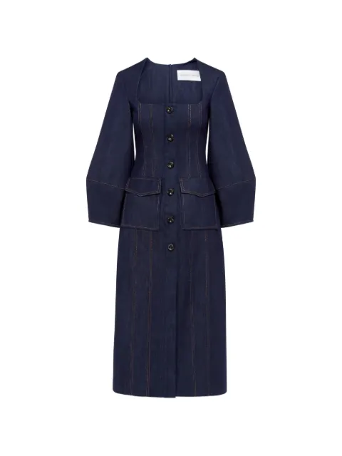 Florence & Fortitude square neck button dress