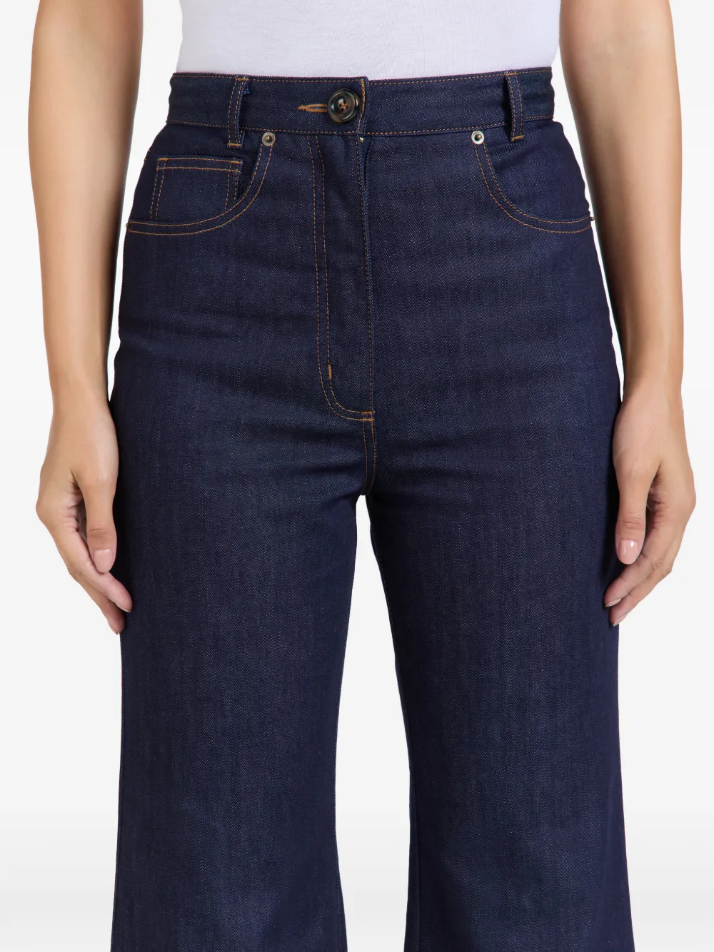 Florence & Fortitude Flared denim broek Blauw