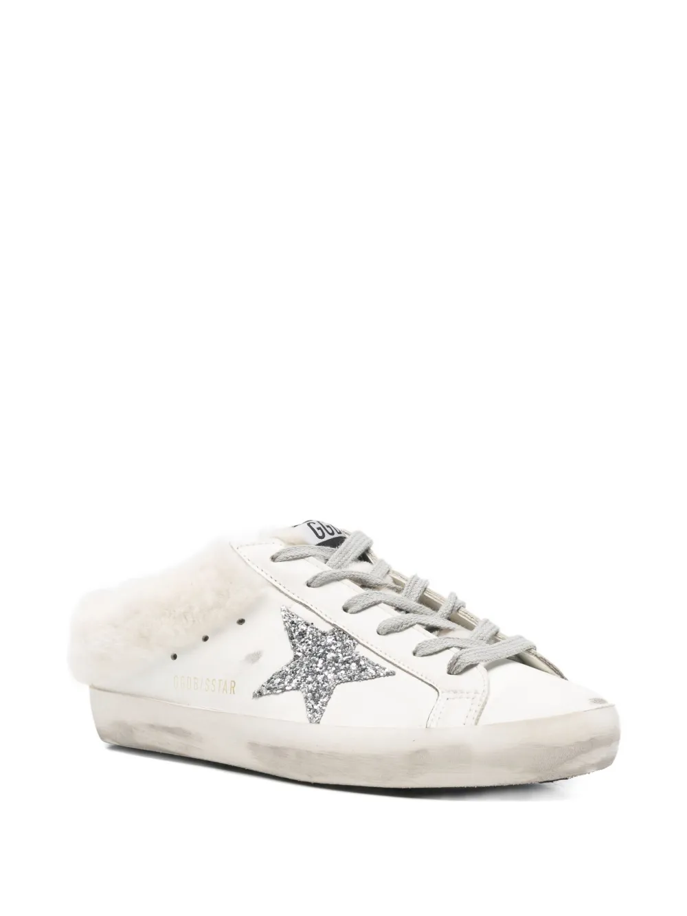 Golden Goose star-motif shearling sneakers - Wit