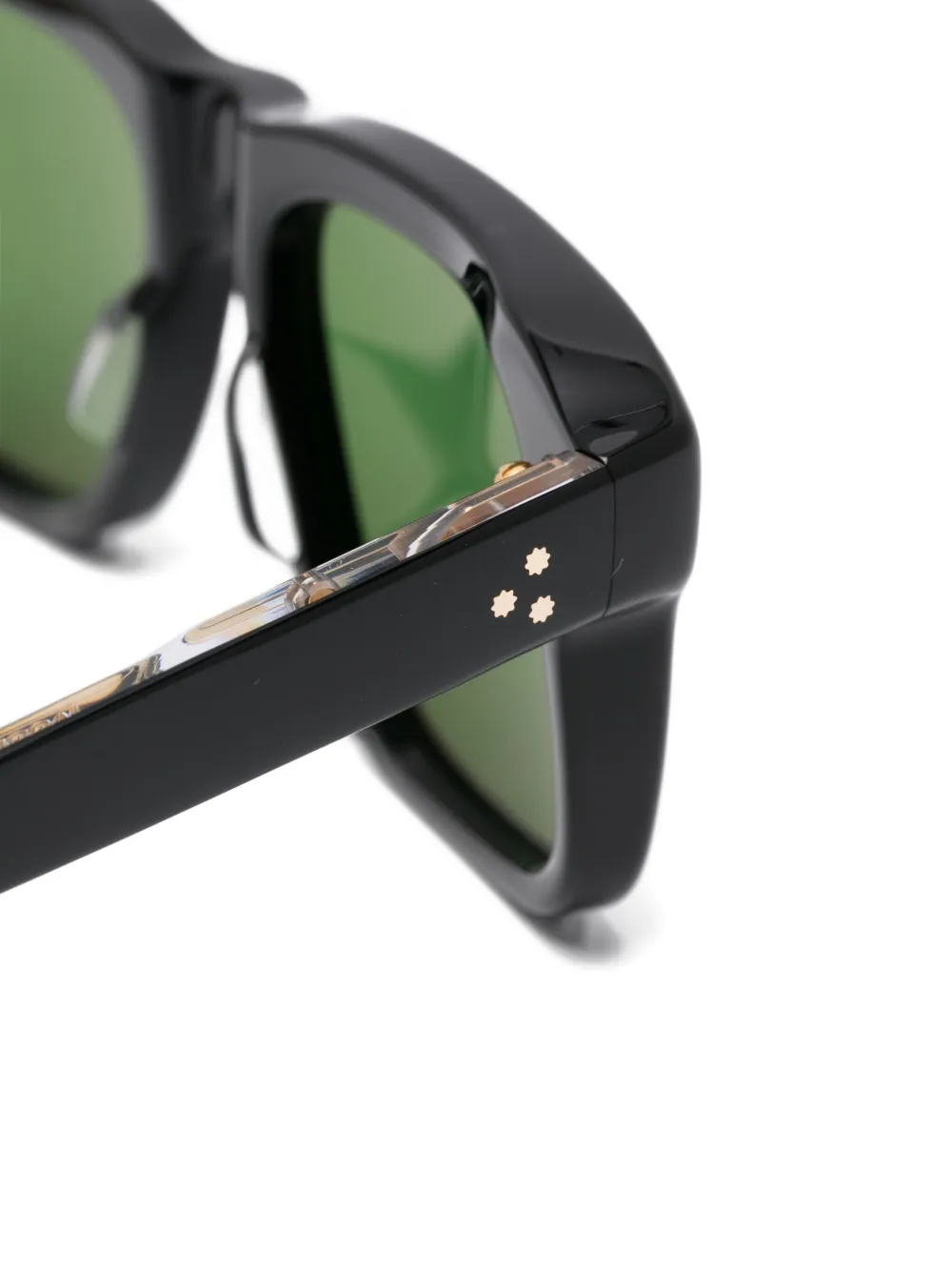 Jacques Marie Mage Zonnebril met rechthoekig montuur Zwart