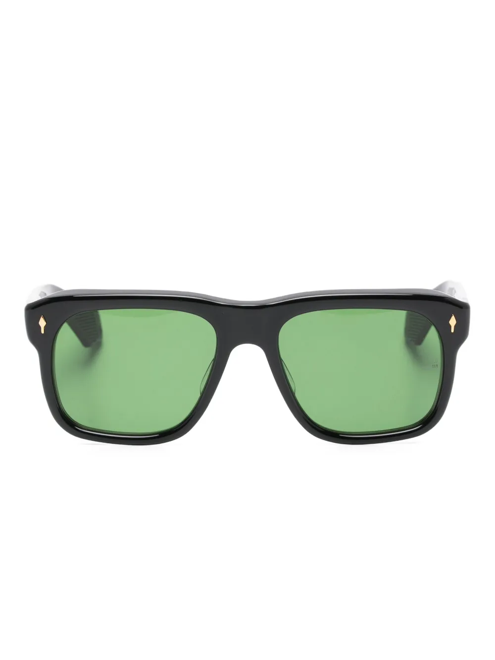 Jacques Marie Mage rectangle detail sunglasses | Black | Image 1
