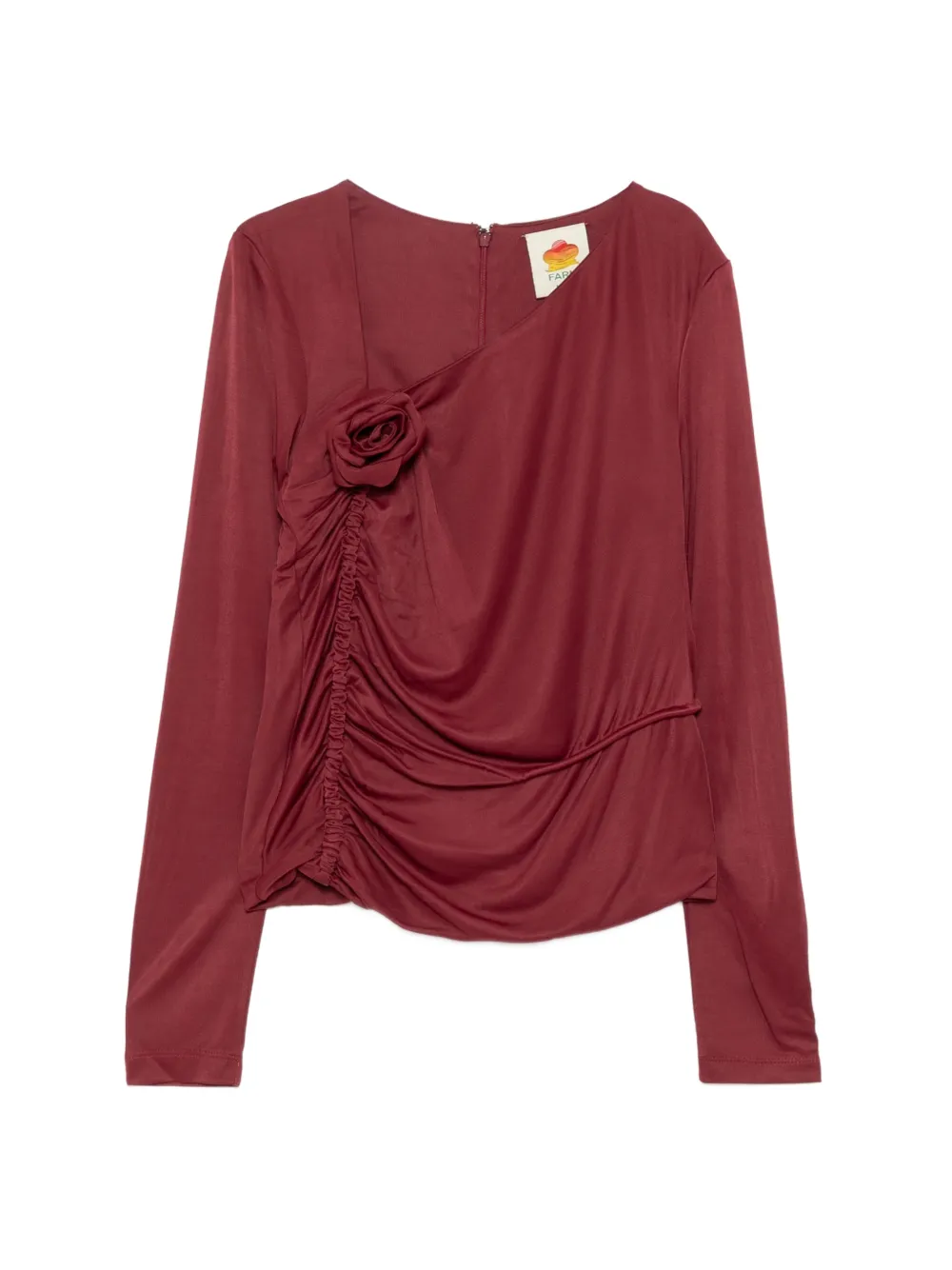 FARM Rio floral-embellished blouse - Rosso