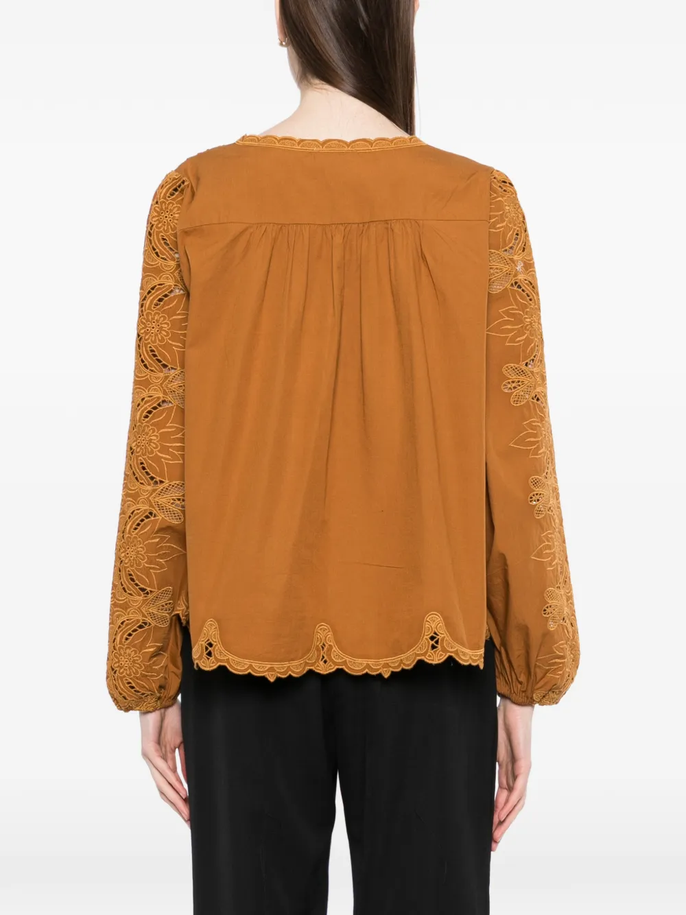 FARM Rio Camel Richelieu top Bruin