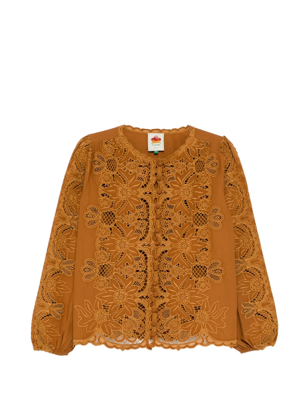 FARM Rio Camel Richelieu top - Marrone