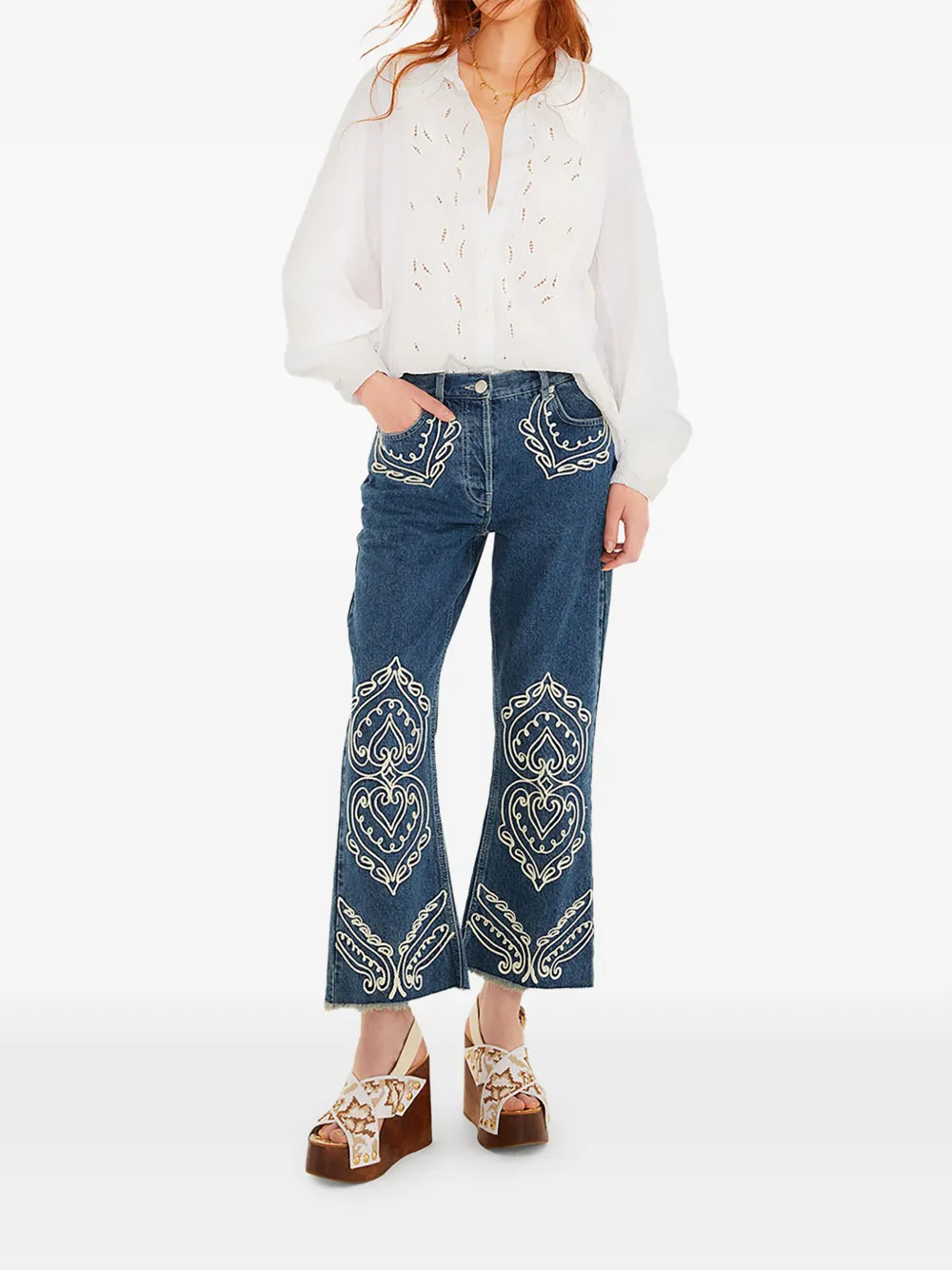 FARM Rio button-fastening blouse - Wit