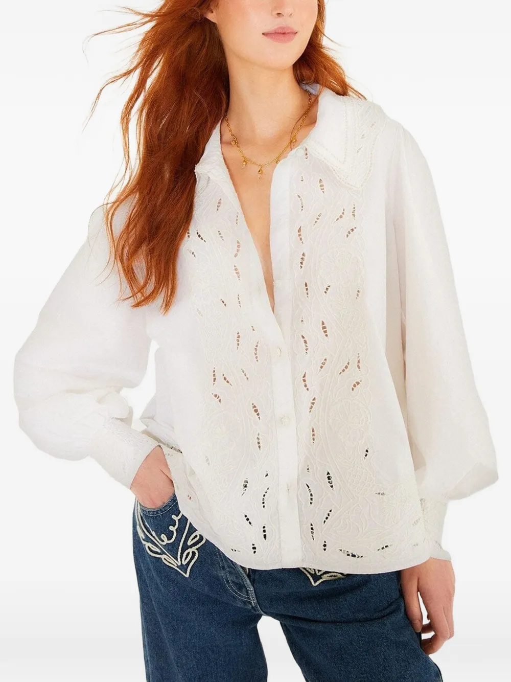 FARM Rio button-fastening blouse - Bianco