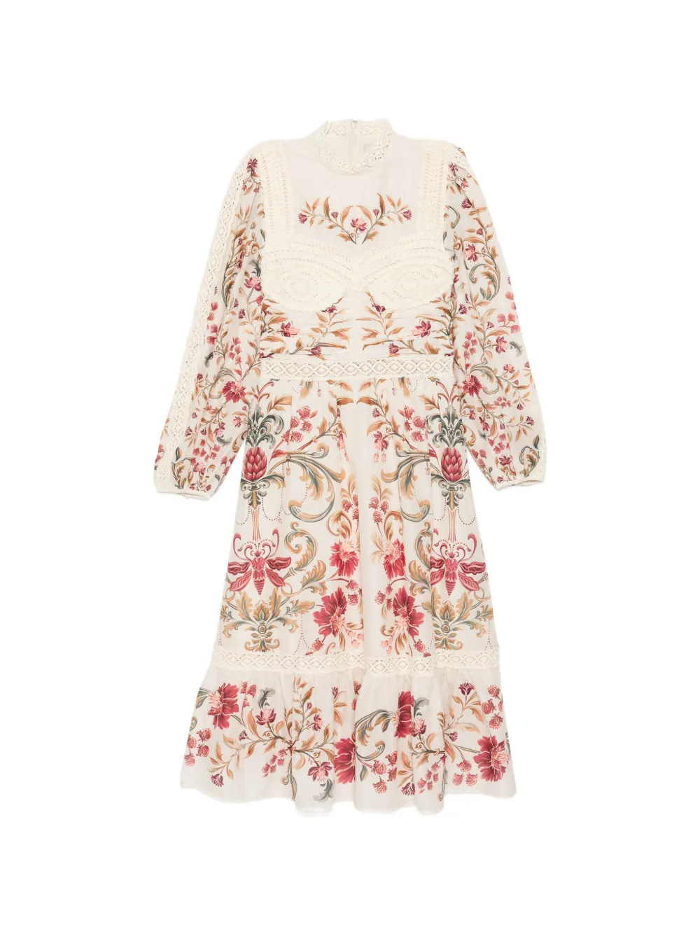 FARM Rio Royal Garden midi dress - Toni neutri