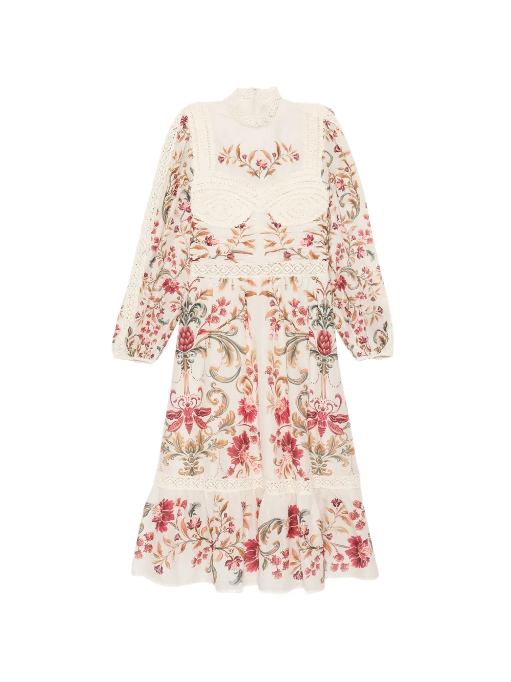 FARM Rio Royal Garden midi dress - Toni neutri