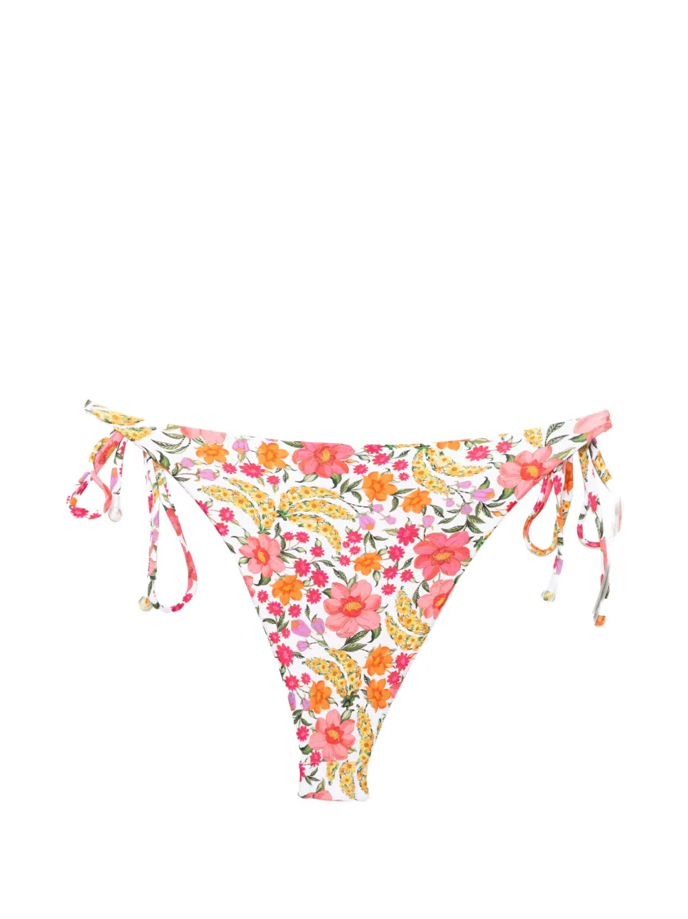  Farm Rio Banana Flowers Bikini Bottom - White 