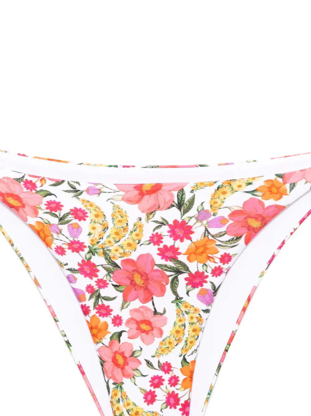  Farm Rio Banana Flowers Bikini Bottom - White 