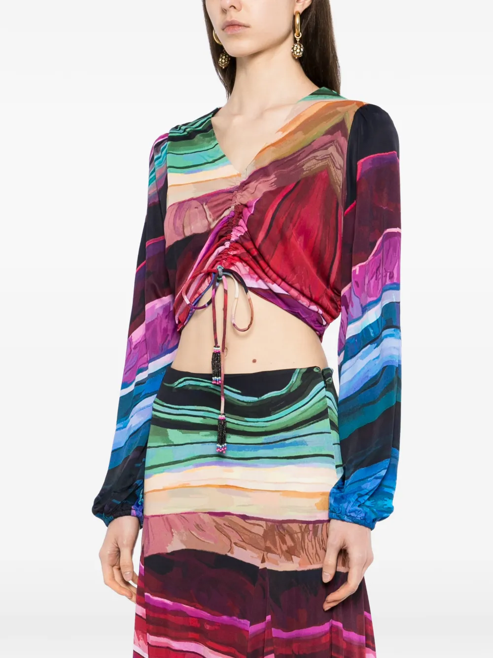 FARM Rio Shirt met ruches Rood