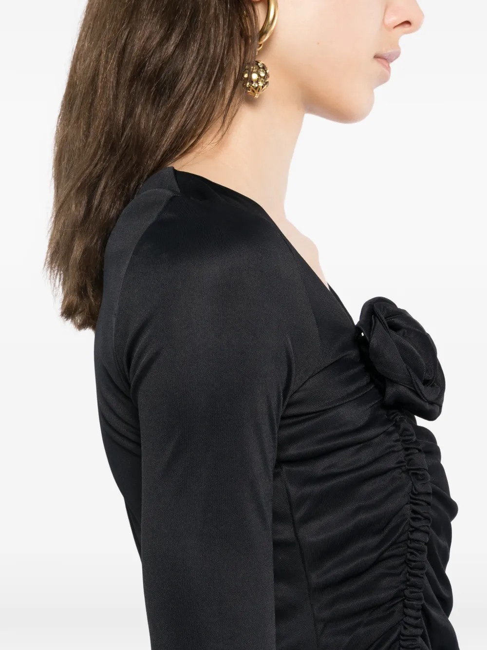 FARM Rio Shirt verfraaid met bloemen Zwart