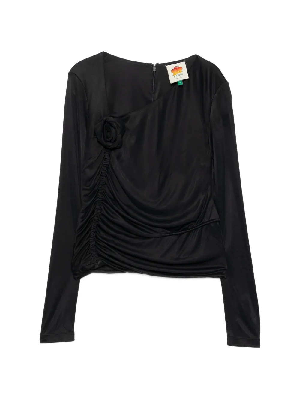 FARM Rio floral-embellished blouse - Nero