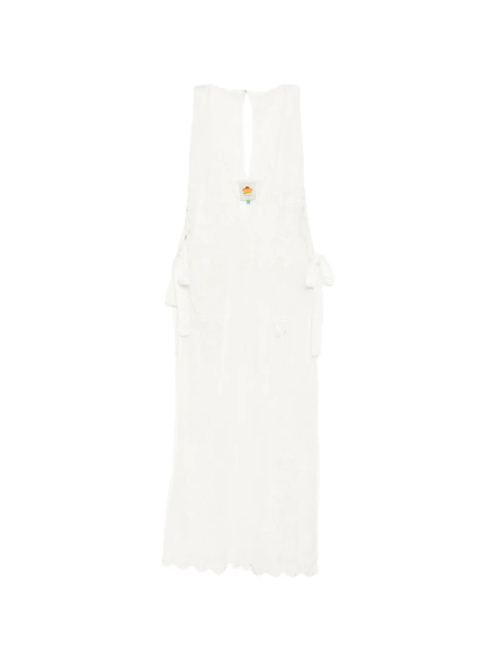 FARM Rio floral-embroidered dress - Weiß
