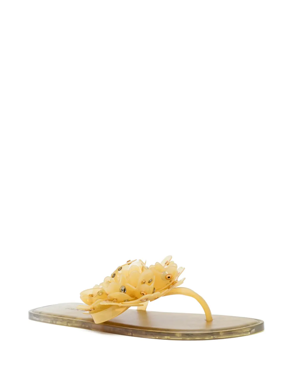 FARM Rio Teenslippers verfraaid met bloemen Geel