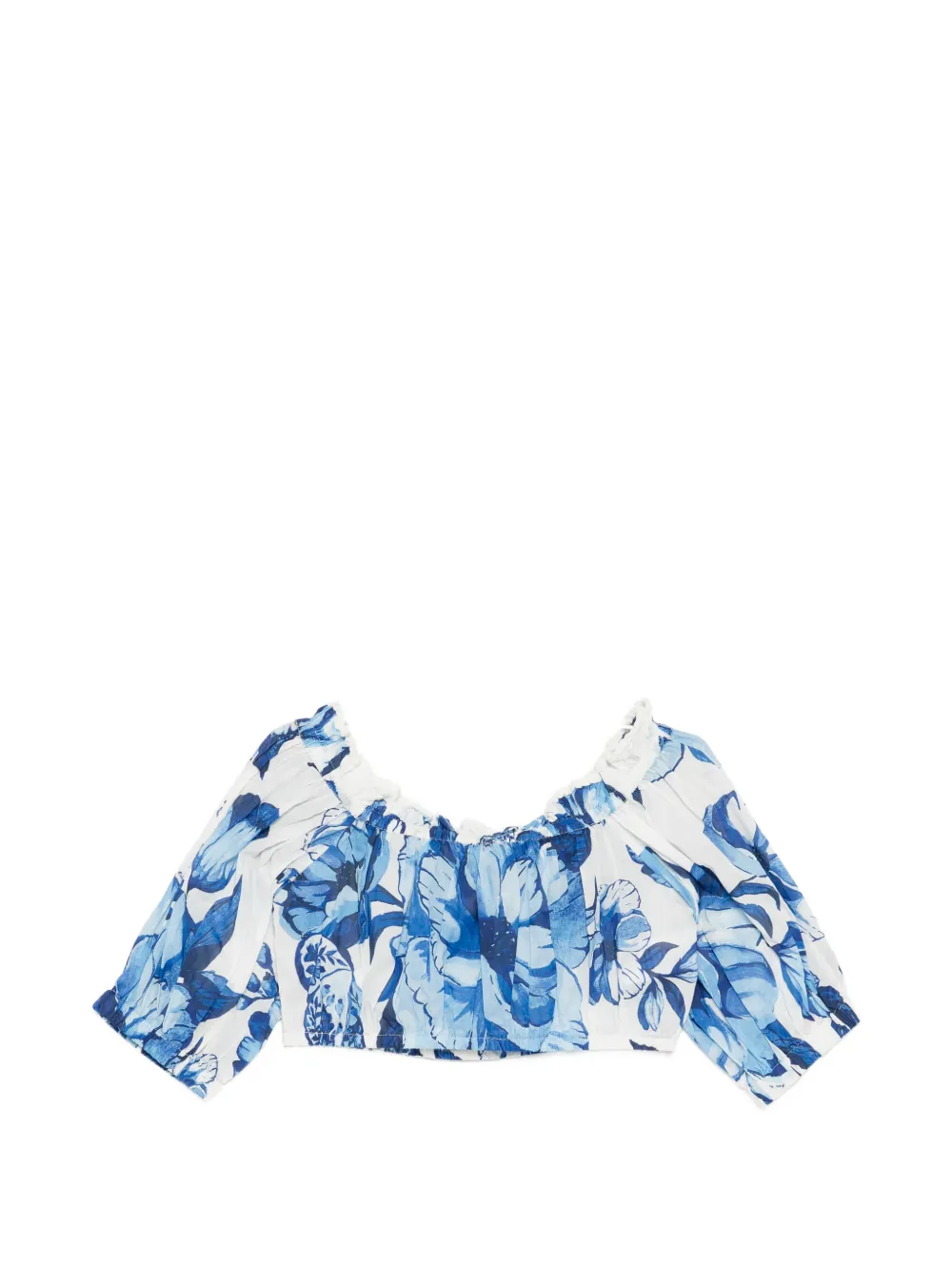 FARM Rio floral print crop top - Blu