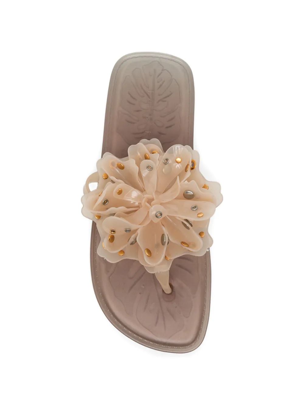 FARM Rio Teenslippers verfraaid met bloemen Beige