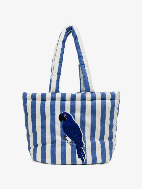 FARM Rio parrot striped tote bag