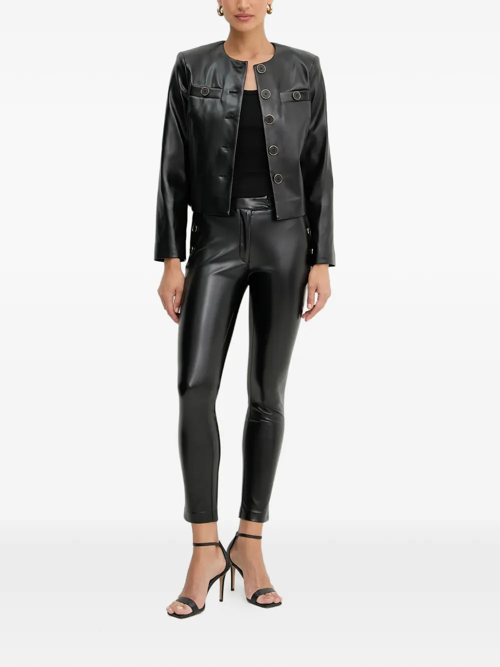 MARCIANO by GUESS Broek met knoopdetail Zwart