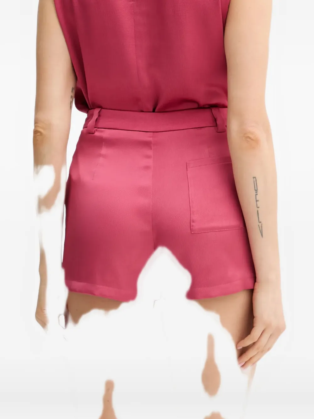 Guess Usa Satin Shorts In Pink