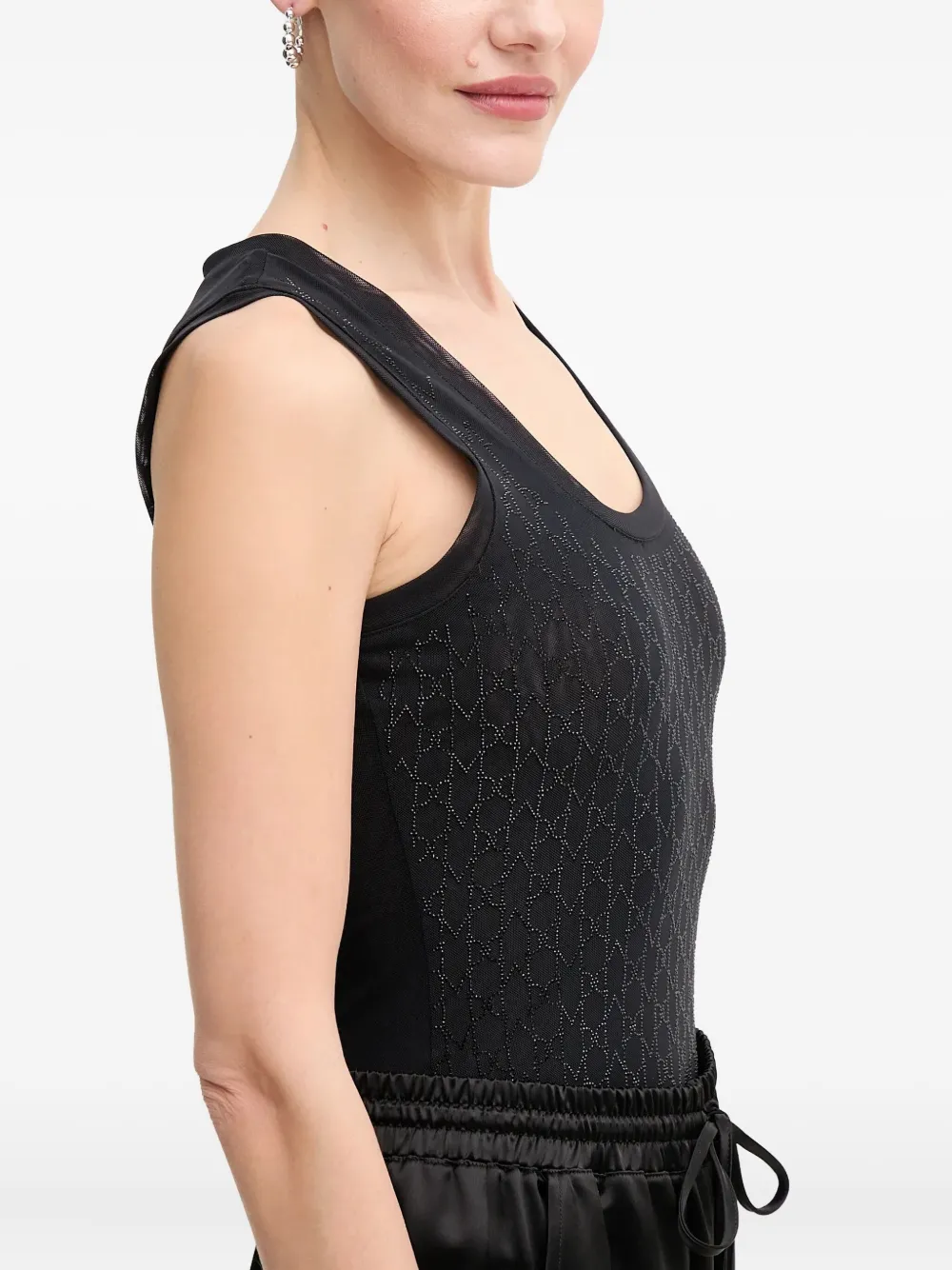 Marciano Aria Patterned Top In Black