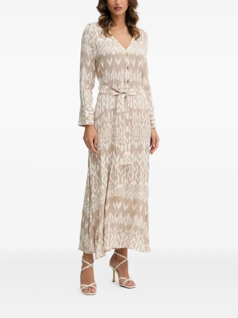 Marciano buttoned belted maxi dress