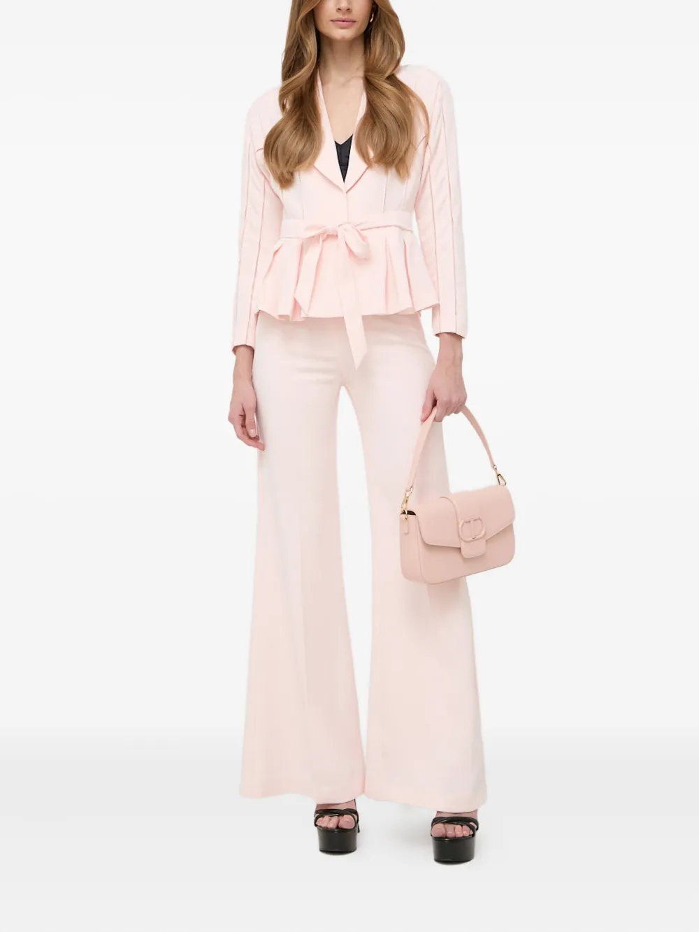 Marciano Tonal-stitching Trousers In Pink