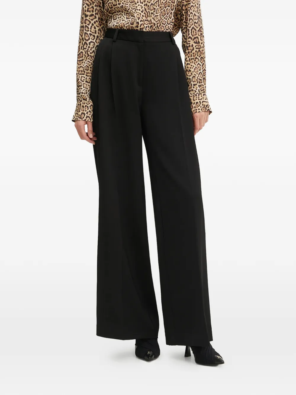 GUESS USA wide-leg tailored trousers - Black