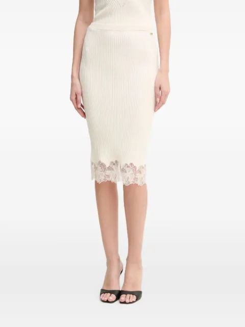 GUESS USA falda midi con ribete de encaje