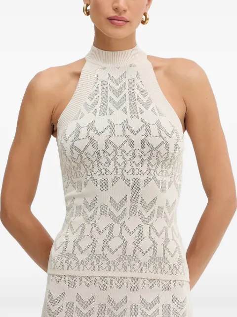 GUESS USA monogram halterneck knitted top