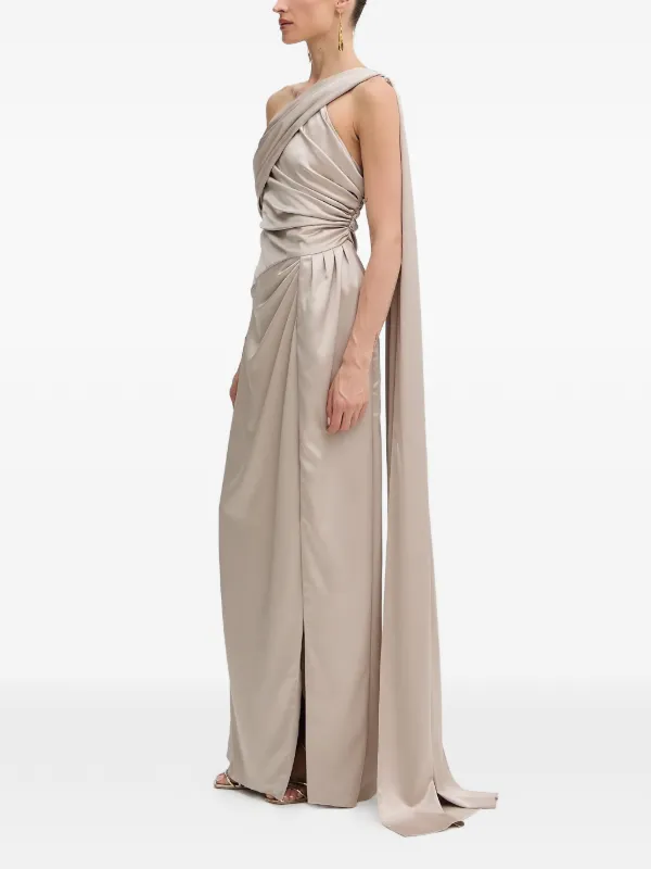 Marciano One-shoulder Draped Maxi Dress - Neutrals Marciano One-shoulder Draped Maxi Dress - Neutrals