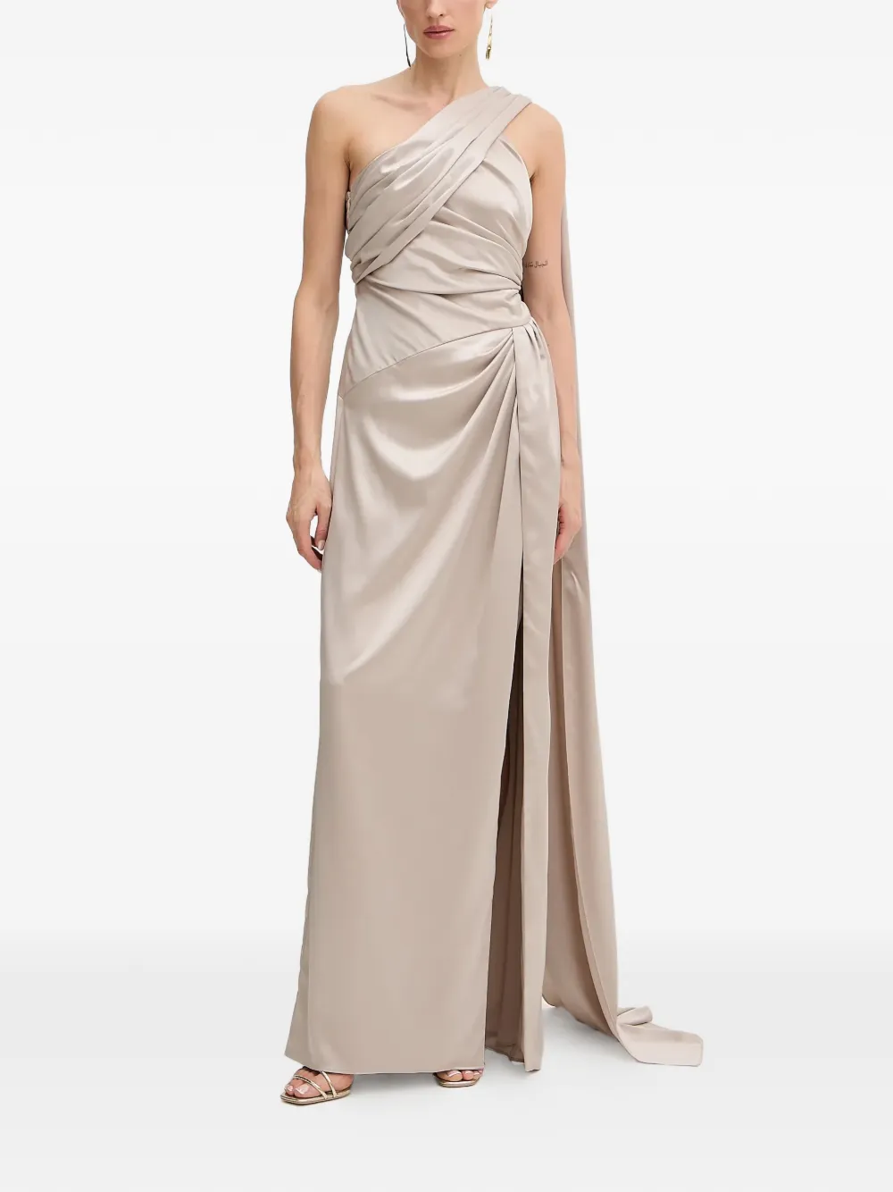 Marciano By Guess Drapierte One-shoulder-robe In Brown