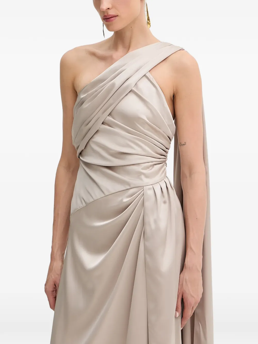 Marciano By Guess Drapierte One-shoulder-robe In Brown