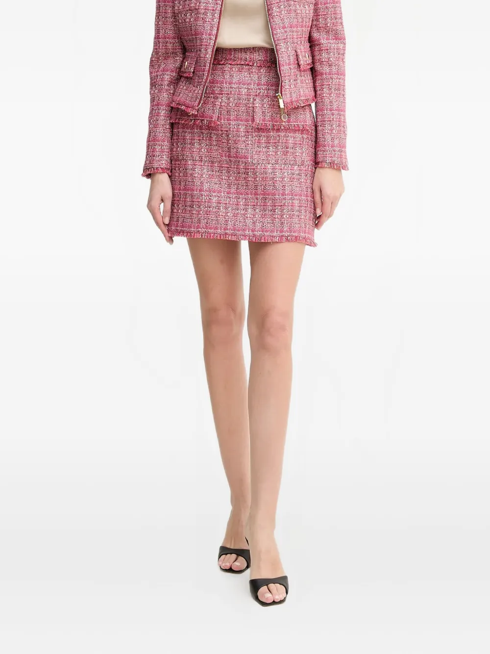 GUESS USA x Marciano Claudia tweed mini skirt - Roze