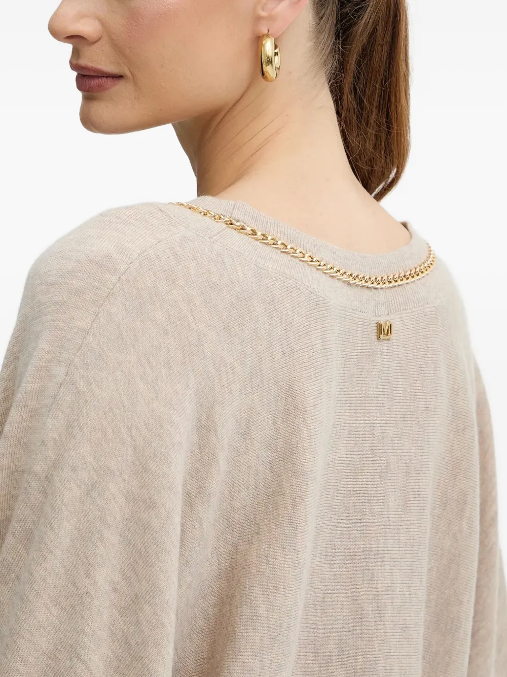 Guess Usa X Marciano Chain-detail Sweater In Neutral