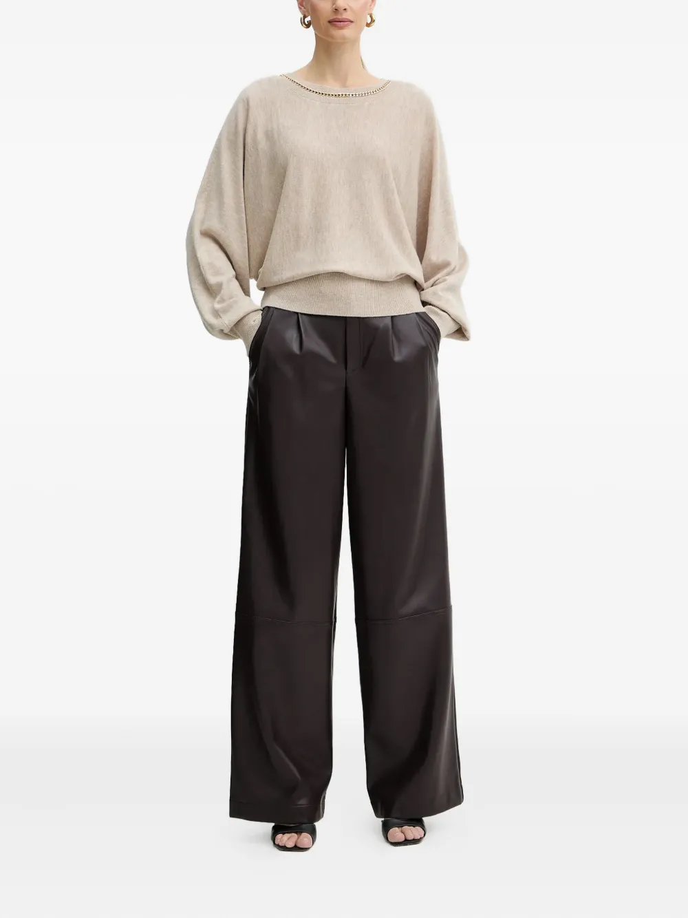 Guess Usa X Marciano Chain-detail Sweater In Neutral