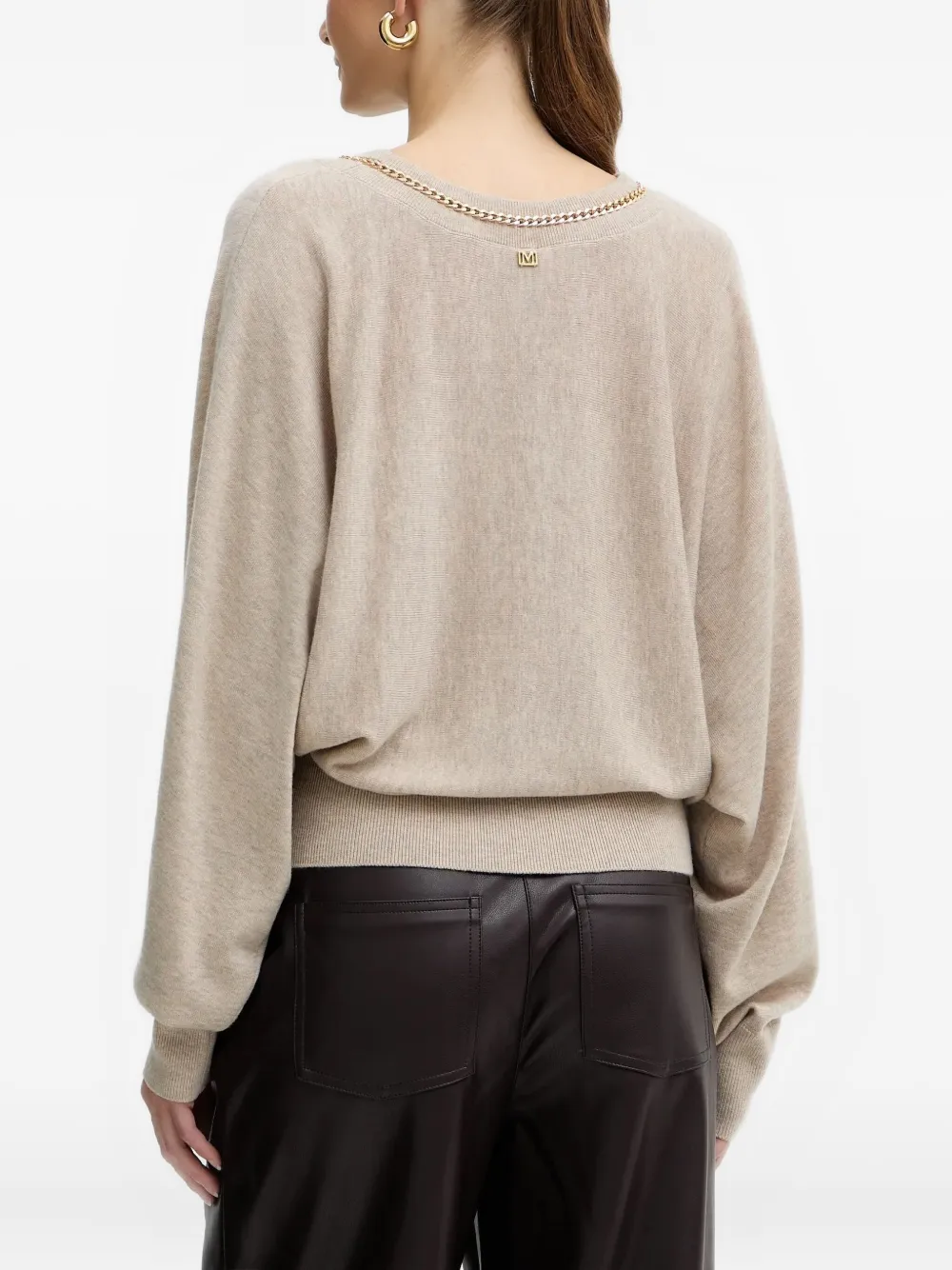 Guess Usa X Marciano Chain-detail Sweater In Neutral