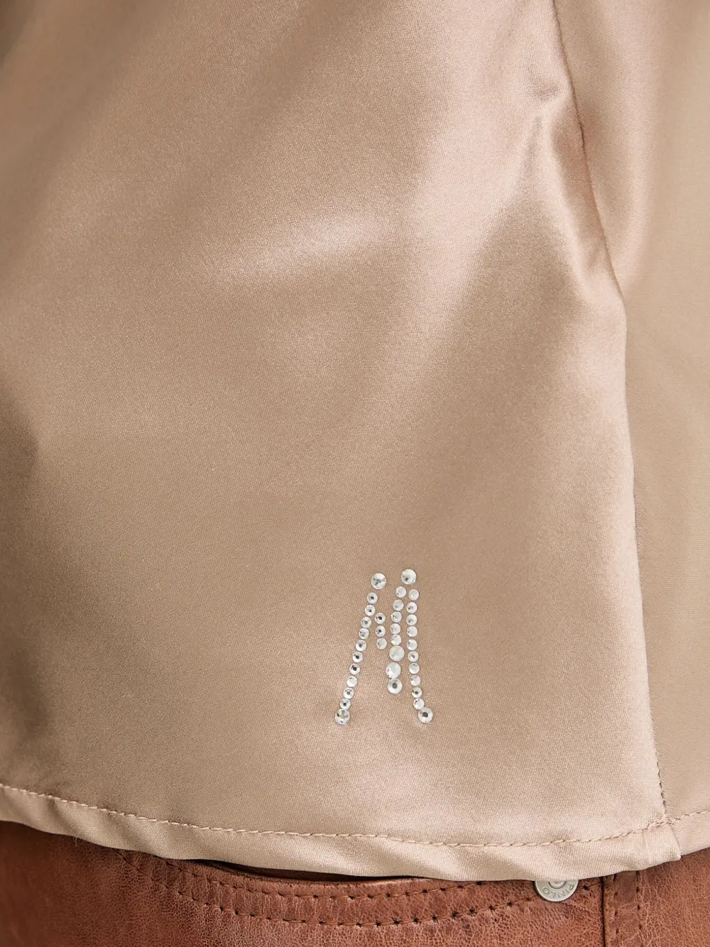 Marciano Scoop-neck Embellished Top In Neutral