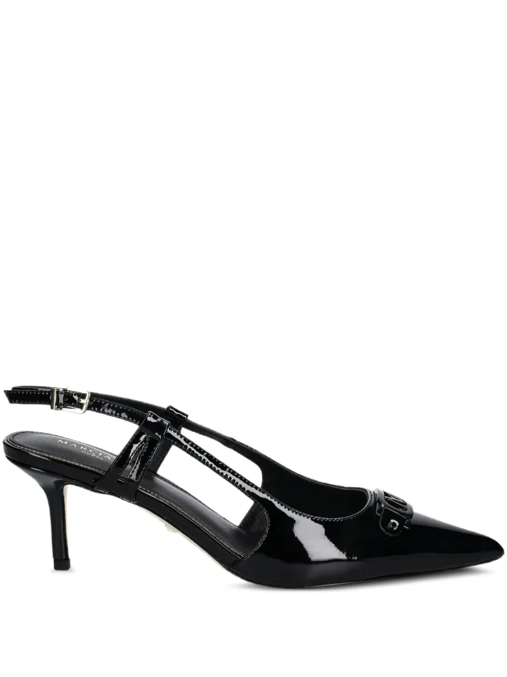 MARCIANO by GUESS logo-plaque slingback pumps | Black | Image 1