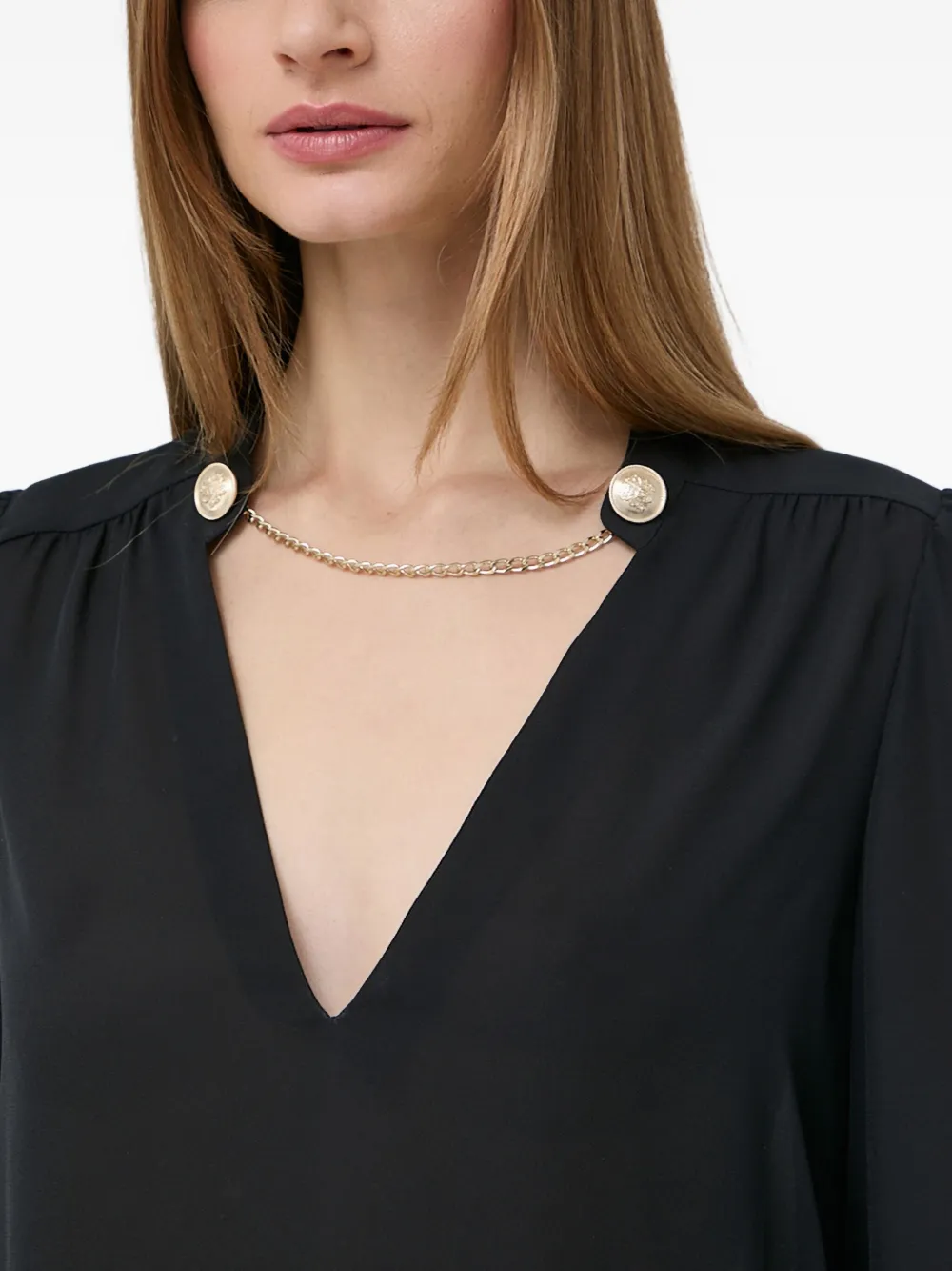 Marciano Chain-detail Blouse In Black