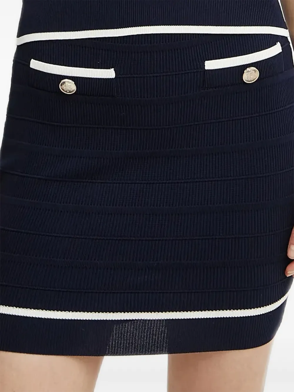 Marciano Button-detail Mini Skirt In Blue