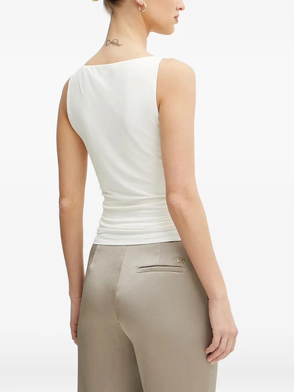 Marciano Sleeveless Chain-detail Top In White