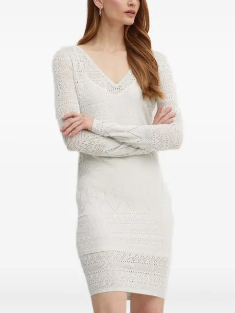 GUESS USA long-sleeve V-neck midi dress