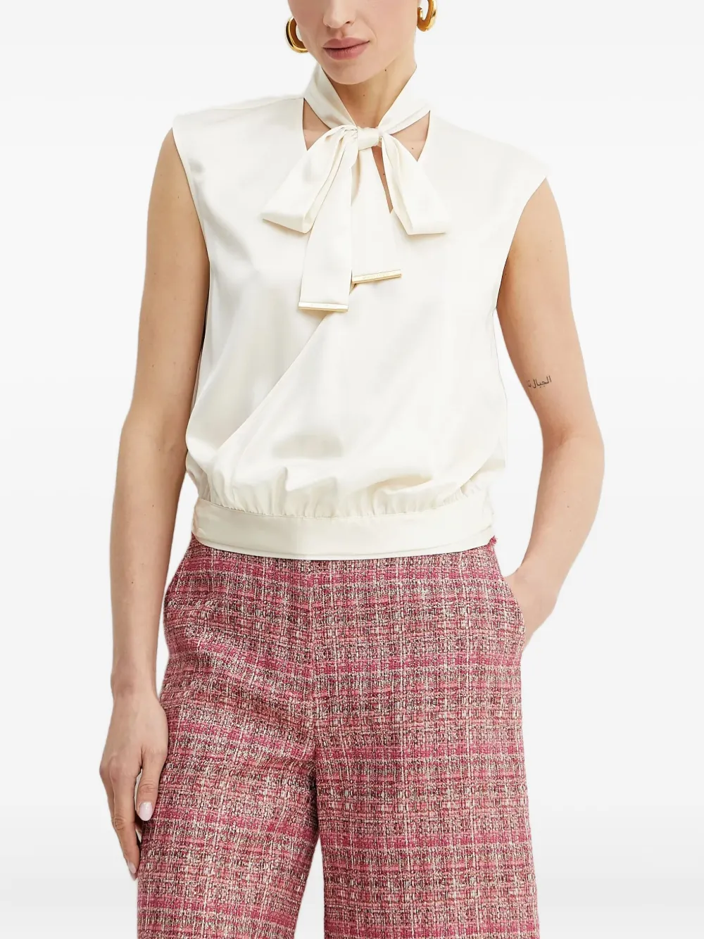 GUESS USA bow-detail blouse | Neutrals | Image 1